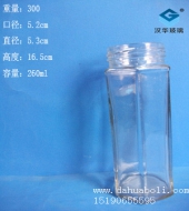 250ml六棱果汁玻璃瓶