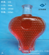 540ml心形工艺酒瓶