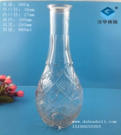880ml出口工艺玻璃酒瓶