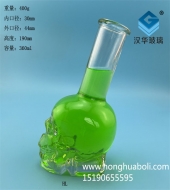 350ml骷髅头玻璃工艺酒瓶