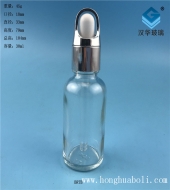 30ml花篮盖透明玻璃滴管精油分装瓶