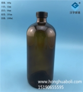 1000ml大口茶色玻璃波士顿瓶