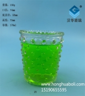 170ml大口麻点玻璃蜡烛杯